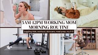 5AM-12PM Working Mom Morning Routine | Skincare Routine w/HiZoo, Workout, Crockpot Meal