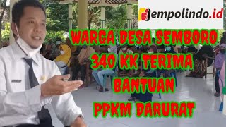 WARGA DESA SEMBORO SEJUMLAH 340 KK TERIMA BANTUAN PPKM