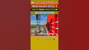 🤯TRAIN TAKING "U-TURN"💥 HIGH SPEED TRAIN at CURVE🔥🔥 #indianrailways #shorts #trending #viral #train