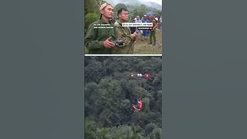 Farmer suspended on zipwire in attempt to escape flood