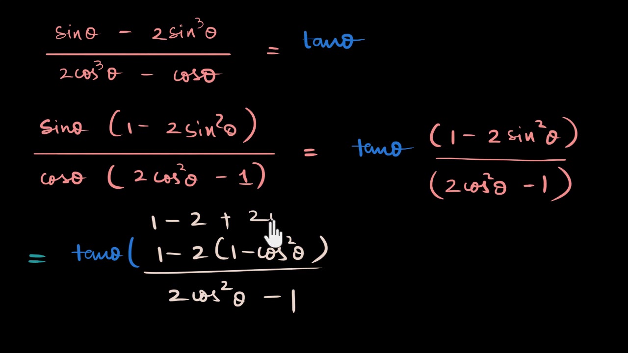 Trigonometric Identity Example Proof Involving Sin Cos And Tan Video Khan Academy