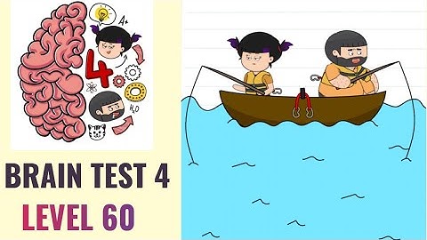 🧠 Brain Test 4 Level 60 | Pfff... Fishing is so boring I need some fun! | Walkthrough