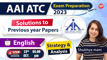 AAI ATC English Solutions previous year questions, Strategy, Analysis 2023 exam | Live