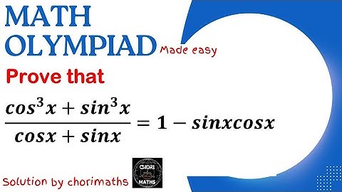 MATH OLYMPIAD (Trigonometric identities ) check out the tricks..