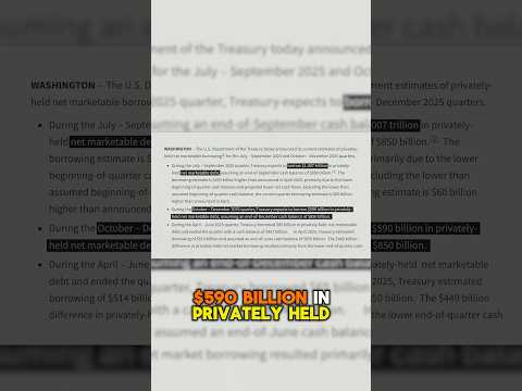 Treasury Needs $1.6 Trillion – National Debt Nears $38.6T