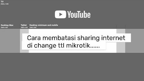 Cara membatasi sharing internet dengan change ttl di mikrotik & winbox....
