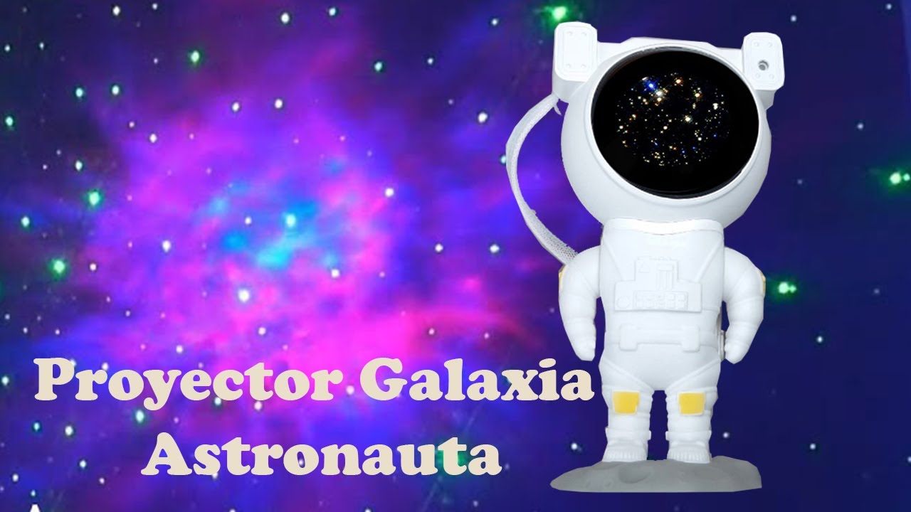 Astronauta Proyector De Estrellas Galaxia Aurora Luz Led