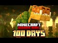 I survived 100 days in hollow earth in hardcore minecraft  alexs caves