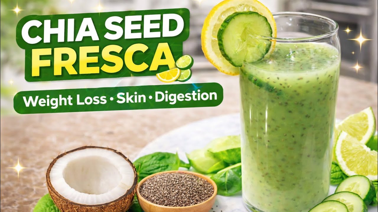 Morning Chia Seeds + Coconut Water Drink for Weight Loss, Glowing Skin & Gut Health 