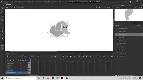 Membuat Animasi Gajah Bergerak