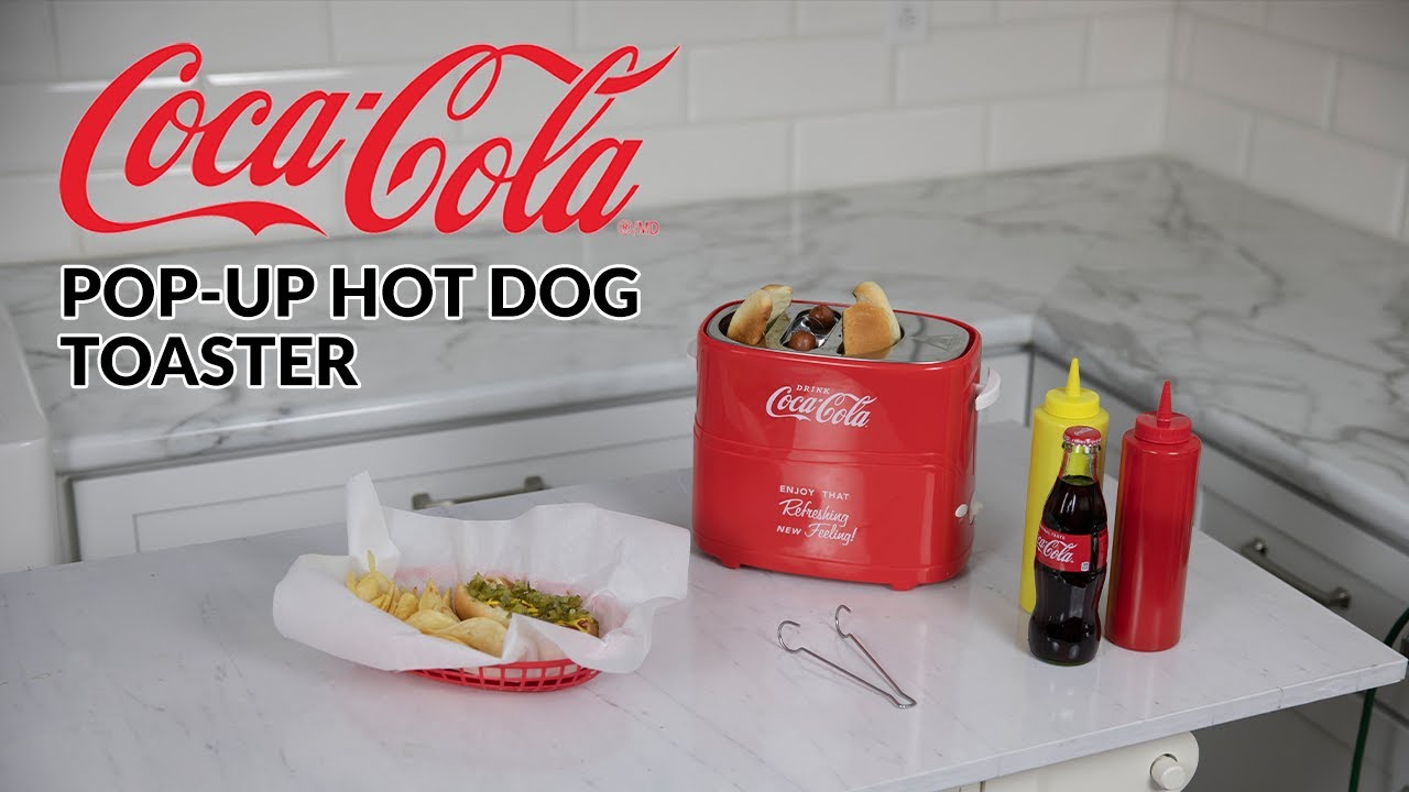 New Americana Chicago Style Collection Red Pop Up Hot Dog Toaster