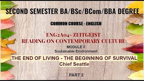 the End of living and beginning of survival part 1