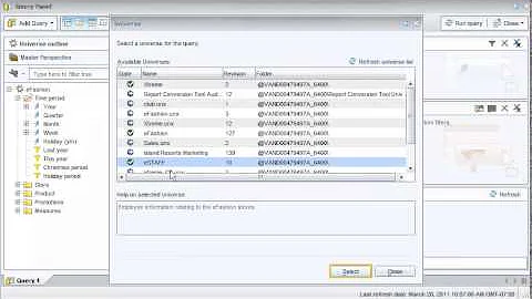 Merge dimensions from different universes: SAP BusinessObjects Web Intelligence 4.0
