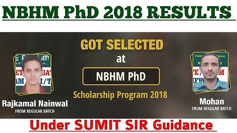 NBHM PhD 2018 Results | Two students got selected | TIFR | NET | GATE