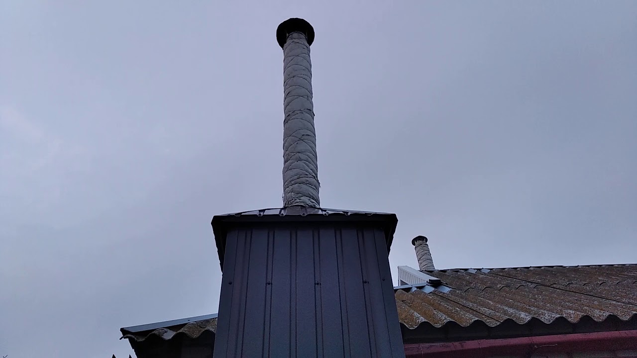 обшивка дымохода - YouTube