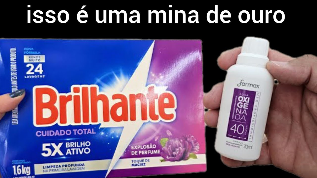 MORRIA E NÃO SABIA É só misturar AGUA OXIGENADA no SABÃO EM PÓ e não precisa mais gastar no mercado