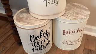 Upgrade those popcorn tins for Christmas | country christmas diy Upgrade those popcorn tins for Christmas | country christmas diy