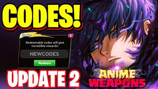 *NEW* ALL WORKING SHADOWS UPDATE 2 CODES FOR ANIME WEAPONS! ROBLOX ANIME WEAPONS CODES