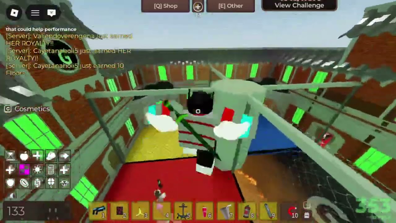 Regretevator floor streak 350-400