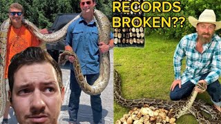Largest Burmese Python Record BROKEN in Florida