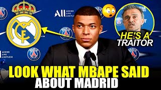 OH MY GOD! MBAPE DROPPED THE BOMB! NO ONE EXPECTED IT ! REAL MADRID NEWS