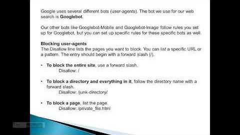 Robots.txt File Video Part 1