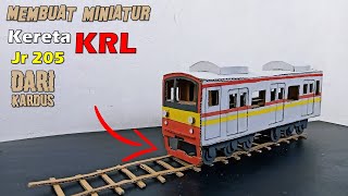 Cara Membuat Miniatur Kereta KRL Jr 205 Dari Kardus | Ide Kreatif