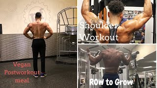 Shoulder Workout | Build a wide back | Vegan post workout gains Wealth