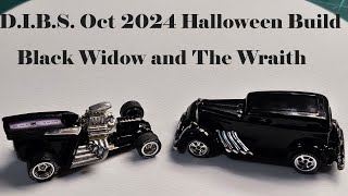 D.I.B.S. Oct 2024 Halloween Wraith/Black Widow Build #hotwheels #custom #customhotwheels #halloween