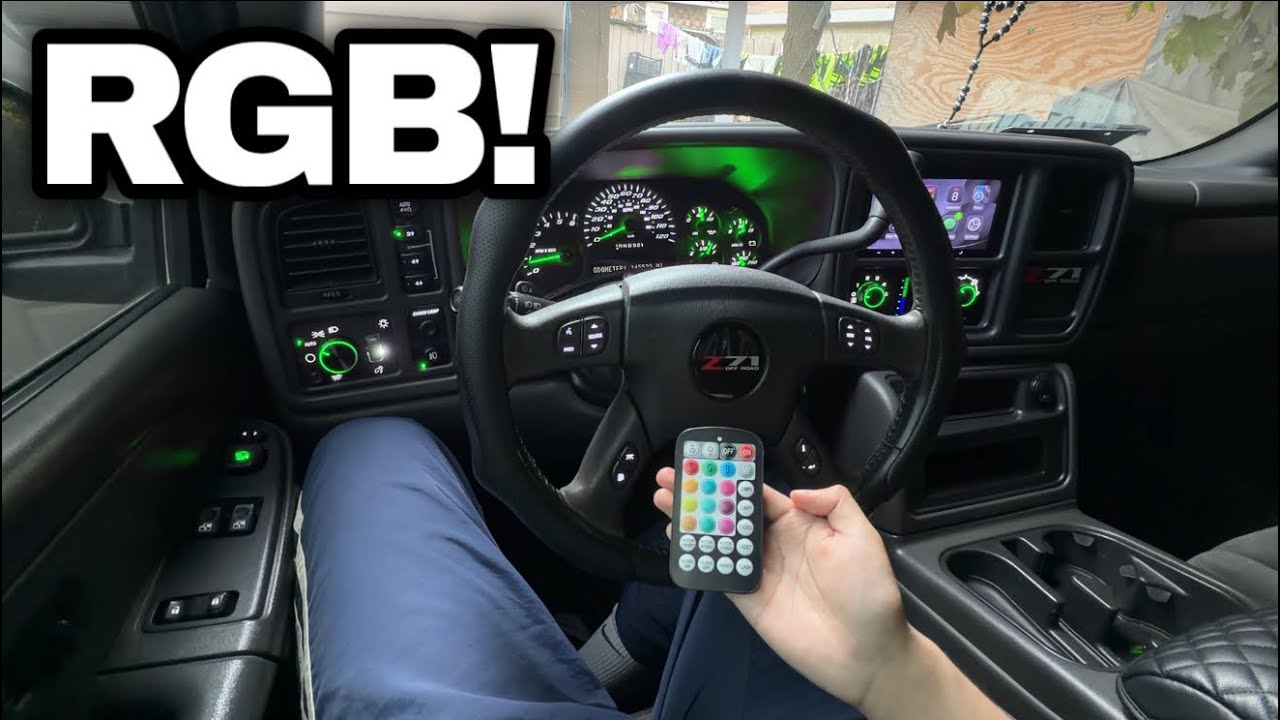 RGB LED SWITCHES FOR MY 2005 SILVERADO Z71 SINGLE CAB! - YouTube