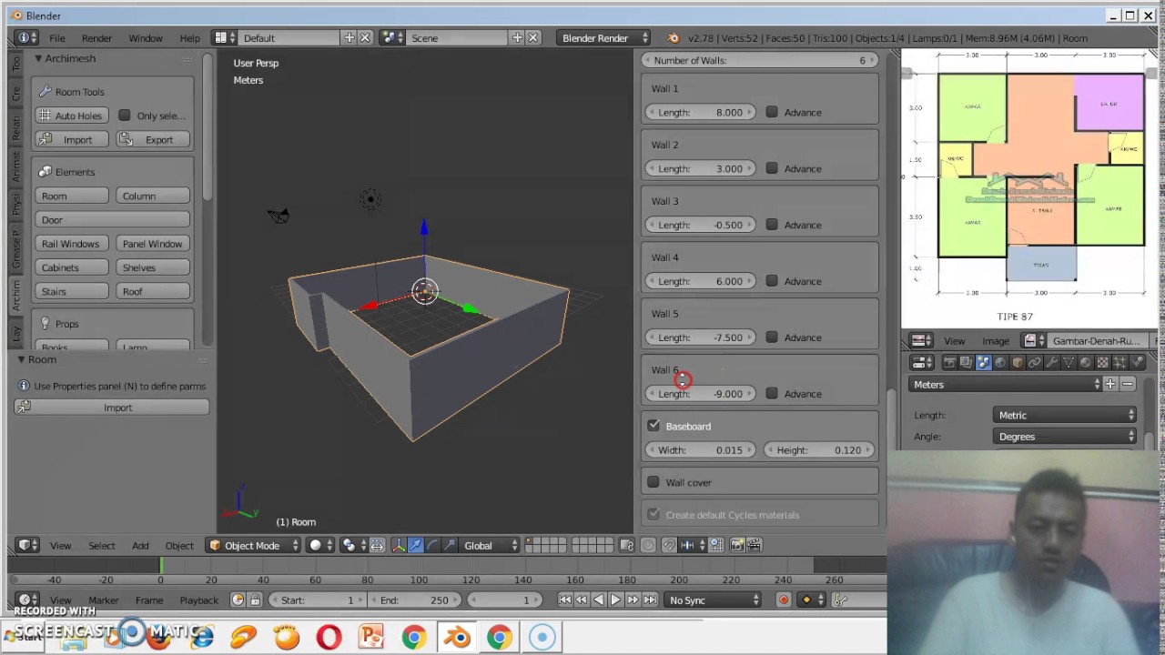 cara membuat denah  rumah  dengan aplikasi  blender YouTube