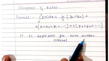 Simpson`s 1/3 Rule || Simpsons 1/3 rules in Hindi || simpson