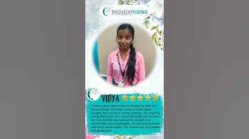 Student Testimonial  #saravanampatti   #thoughtflowsmedicalcodingacademy