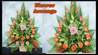 Orange ROSE Simple ❤ ALTAR Flower arrange