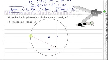 WMA12/01, (Edexcel), IAL, P2, June 2024 (R), Q3, Equations of Circles