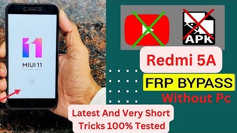 Xiaomi Redmi 5A (MCI3B) Frp Unlock or Google Account Bypass |Latest Trick MIUI 11 (Without PC) to 🔥🔥
