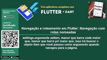 Aula 89 - Navegação e roteamento em Flutter: Navegação com rotas nomeadas.
