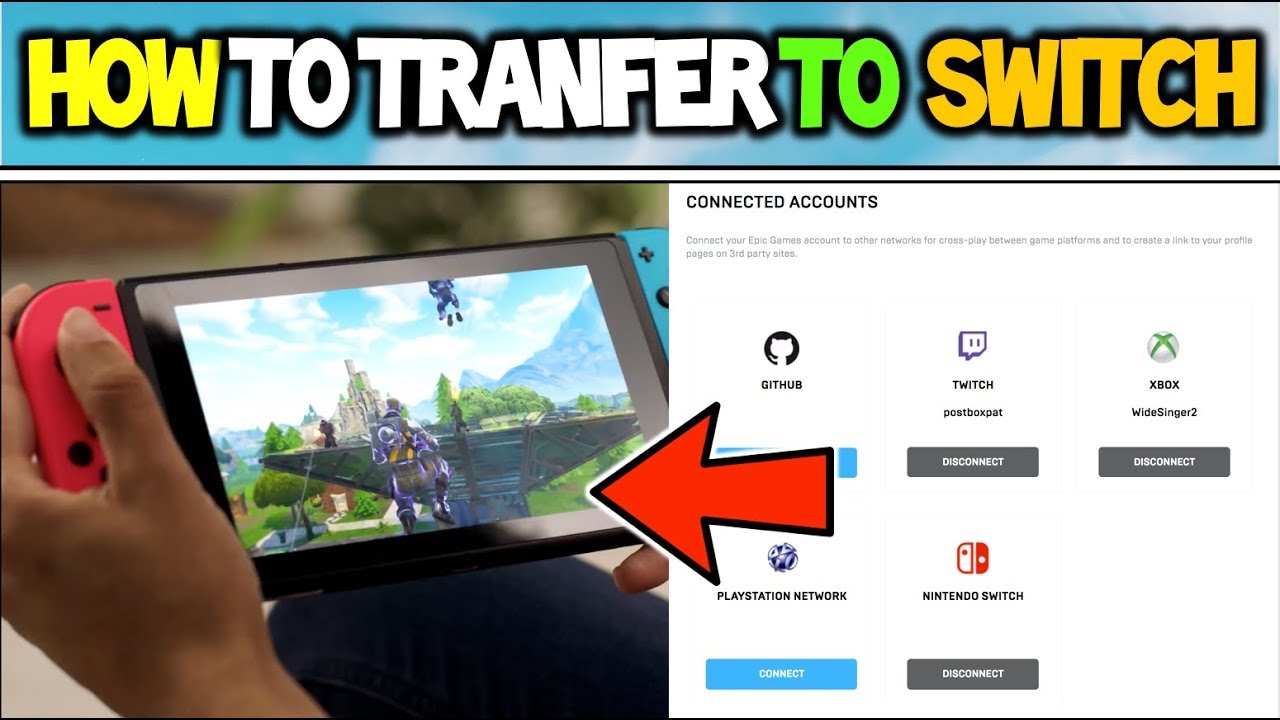 Fortnite How To Transfer Skins And Stats To Nintendo Switch Fortnite Battle Royale Youtube