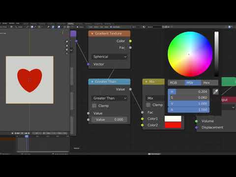 Making procedural Heart using Blender3D (Timelapse)
