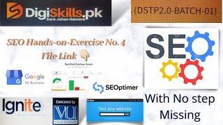 DigiSkills | DSTP 2.0 Batch 01 | SEO Hands-on-Exercise 4 Solution | With Each Step| Solved File screenshot 1