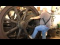 Starting a large Stationary Engine with Lauren Langdon at the Antique Implement Society