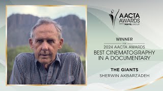 The Giants wins the 2024 AACTA Award for Best Cinematography in Documentary