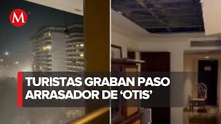 Así fue la llegada de 'Otis' a Acapulco; turistas documentan los daños