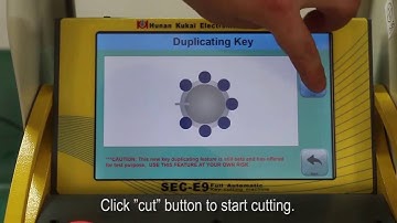 How to cut a tubular key on new brand sec e9 laser key cutting machine