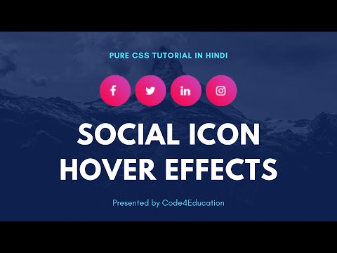 Social Media Buttons | Amazing Animation On Hover Using HTML | CSS | Tutorial In Hindi | 2K20