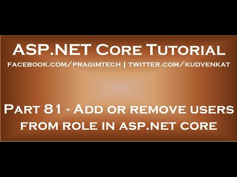 Add or remove users from role in asp net core