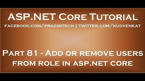 Gebruikers toevoegen aan of verwijderen uit een rol in ASP.NET Core
