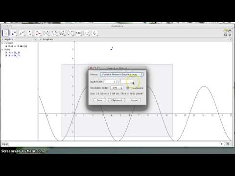 Plotting Points and Graphing Functions in GeoGebra