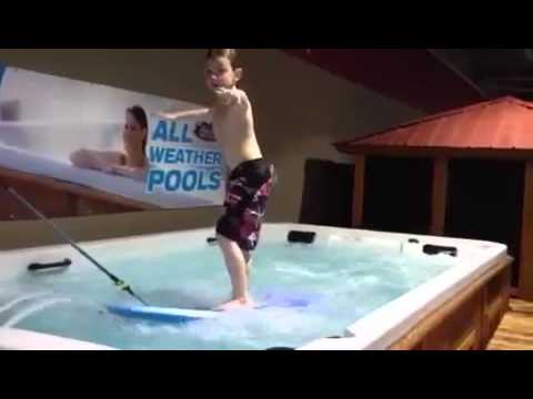 Learning To Surf In A Hot Tub