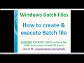 how to create simple batch file | execute batch files | copy files using batch file